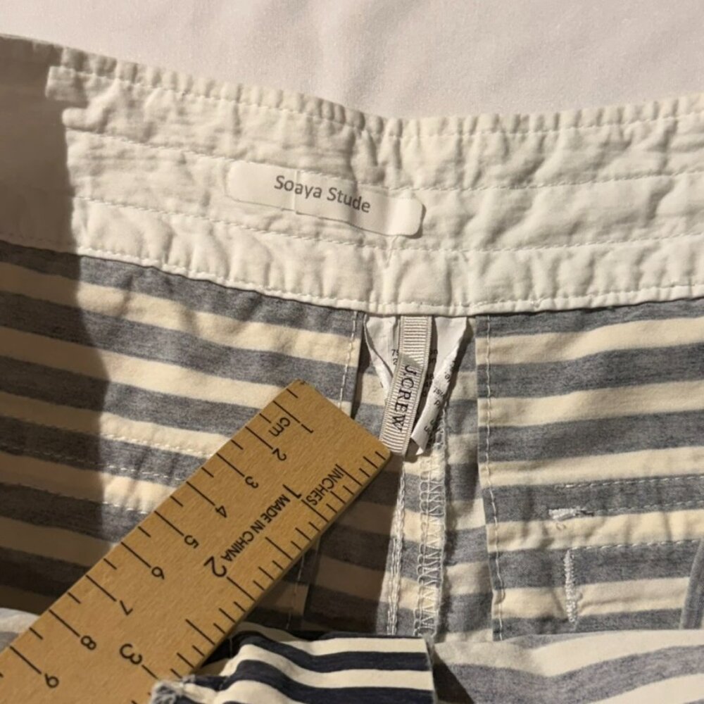 J.Crew Striped Shorts Women’s Size 0 Navy & White Nautical Summer Beach Casual - Picture 3 of 8